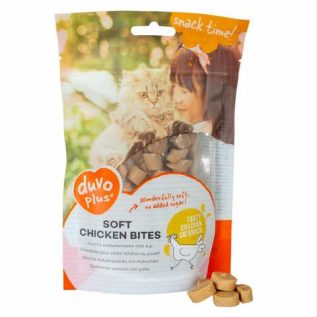 Duvo+ Soft Chicken Bites Cat Snack 50g packaging - high protein chicken treats