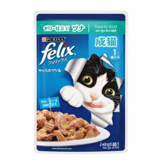 Purina Felix Adult Cat Food Tuna in Jelly Pouch 85gm genuine wet cat food in Bangladesh