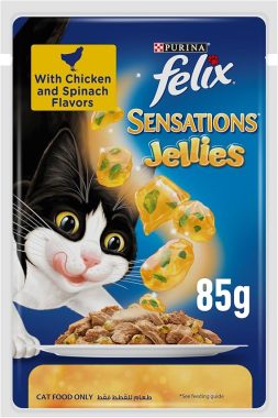 Felix Adult Sensations Jellies Chicken and Spinach in Jelly Wet Cat Food Pouch Bangladesh