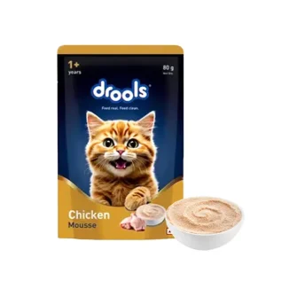 Drools Adult Cat Pouch Chicken Mousse 80g wet cat food