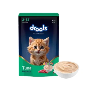 Drools Kitten Cat Pouch Tuna Mousse 80g wet food for kittens